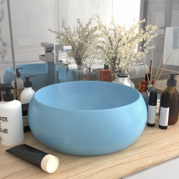 Chiuvetă baie lux albastru deschis mat 40x15 cm ceramică rotund ieftin