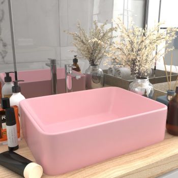 Chiuvetă de baie lux roz mat 41 x 30 x 12 cm ceramică ieftin