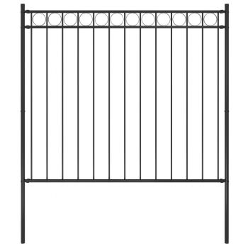 Gard de grădină negru 17 x 15 m oțel
