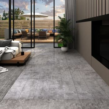 Plăci de pardoseală autoadezive gri beton 502 m² PVC 2 mm