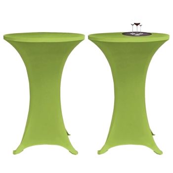 Husă elastică pentru masă 70 cm verde 2 buc.