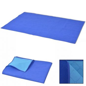 Pătură pentru picnic albastru și bleu 150 x 200 cm