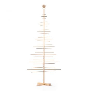 Brad de Crăciun din lemn Nature Home, înălțime 240 cm