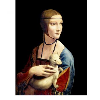 Tablou - reproducere 30x40 cm Lady with an Ermine, Leonardo Da Vinci – Fedkolor