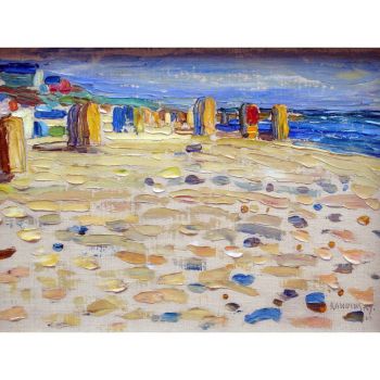 Tablou - reproducere 70x50 cm Holland - Beach Chairs, Wassily Kandinsky – Fedkolor