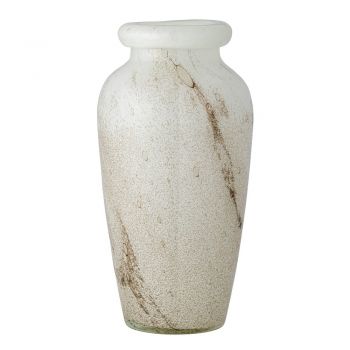 Vază albă din sticlă Lenore – Bloomingville