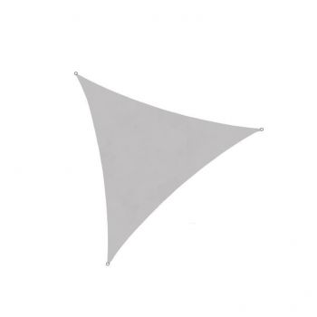 Copertina parasolar, triunghiulara, inele metalice, gri, 4x4x4 m, Malatec