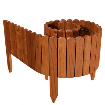 Gard de gradina decorativ din lemn, maro,200x20 cm
