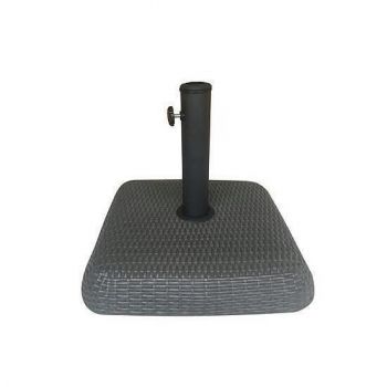 Suport pentru umbrela, beton, imitatie ratan, 30 kg, 46x46 cm, 38-52 mm,Grayson