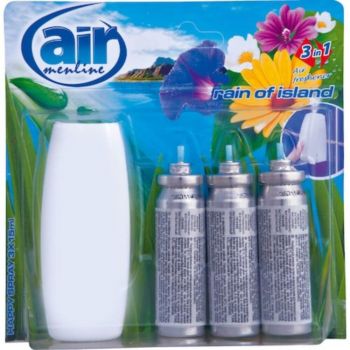 Odorizant Spray AIR Rain of Island, cu 3 Rezerve, 3x15 ml