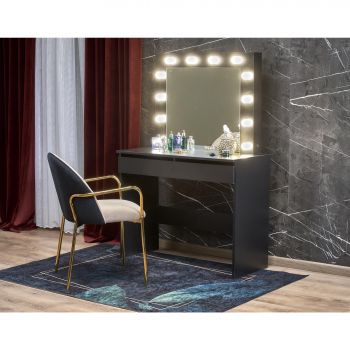 Masuta Toaleta Hollywood, 94x43x140 cm, Neagra ieftina