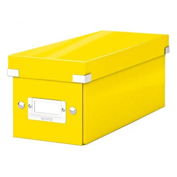Cutie de depozitare galbenă din carton cu capac 14x35x14 cm Click&Store – Leitz