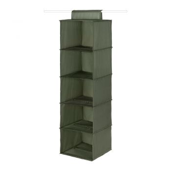 Organizator pentru dulap cu 5 compartimente Compactor Basic, verde închis ieftina