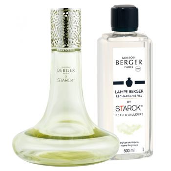 Set lampa catalitica Maison Berger Starck Verte cu parfum Peau d'Ailleurs