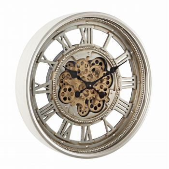 Ceas de perete Engrenage D60 Round Gri Antichizat / Auriu, Ø60 cm
