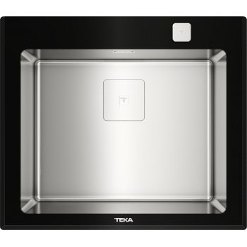 Chiuveta bucatarie Teka Premium RS15 1B 600x520mm inox + sticla neagra la reducere