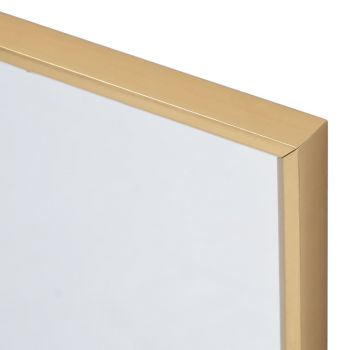 vidaXL Oglindă, auriu, 100x60 cm