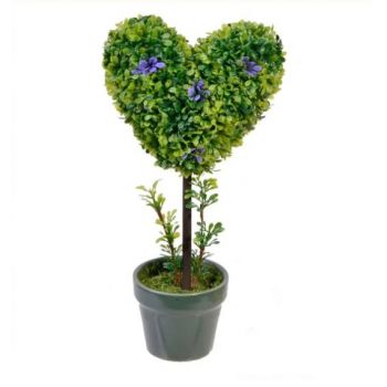 Bonsai artificial decorativ, Design Inima, 25 cm