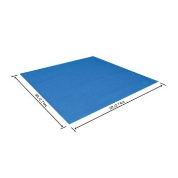 Covor protectie piscina, Polietilena, Albastru, 274x274 cm