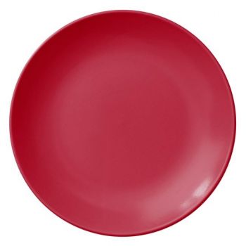 Farfurie intinsa tip platou pentru servire,Ceramica,Rosu,26 cm