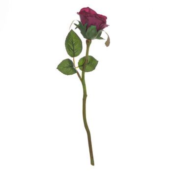 Fir boboc trandafir decorativ,plastic,visiniu,30 cm ieftina