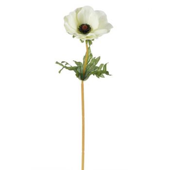 Fir floare artificiala decorativa,plastic,crem,40 cm