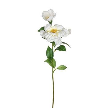 Fir floare artiticiala decorativa,plastic,alb,66 cm