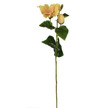 Fir floare galbena decorativa artificiala,plastic,60 cm