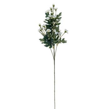 Fir floare margarete decorativ,plastic,alb,70 cm