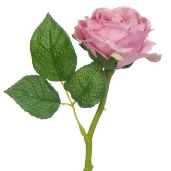 Fir floare trandafir decorativ,plastic,lila,30 cm