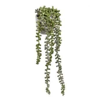 Ghiveci decorativ cu planta atarnatoare,plastic,verde,45 cm