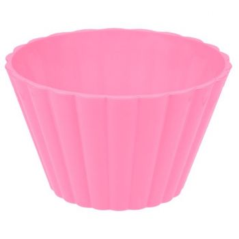 Mini bol pentru servire,plastic,roz,125 ml