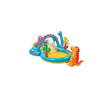 Piscina gonflabila pentru copii Dinoland cu accesorii incluse, 333x229x112 cm