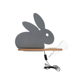 Corp de iluminat pentru copii gri Rabbit – Candellux Lighting ieftin