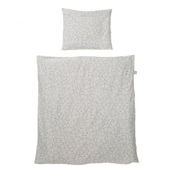 Lenjerie de pat pentru copii din bumbac pentru pătuț 80x80 cm Miffy – Roba