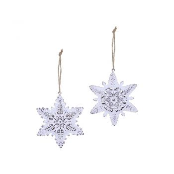 Set 2 decorațiuni pentru bradul de Crăciun Ego Dekor Snowflakes