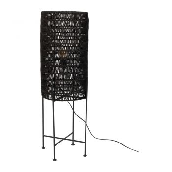 Lampadar negru cu abajur din iută (înălțime 95 cm) Kari – Dutchbone ieftin