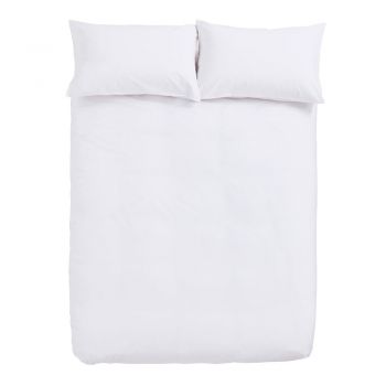 Lenjerie de pat albă din bumbac pentru pat de o persoană 135x200 cm – Bianca