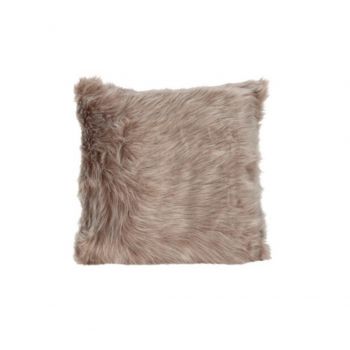 Perna decorativa Fur, 45x45 cm, poliester, maro