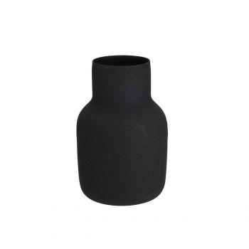 Vaza decorativa Shape v1, 11x11x17 cm, fier, negru la reducere