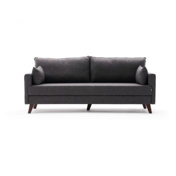 Canapea gri antracit extensibilă 208 cm Bella – Balcab Home