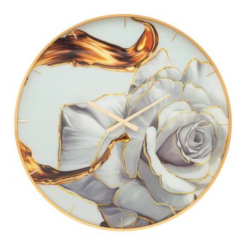 Ceas de perete, Rose, Mauro Ferretti, Ø80 cm, sticla/MDF/metal, multicolor