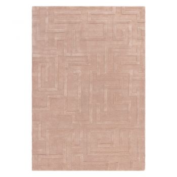 Covor roz deschis din lână 120x170 cm Maze – Asiatic Carpets