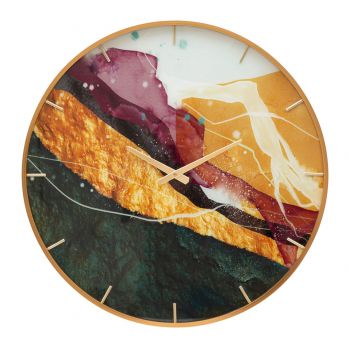 Ceas de perete, Mity, Mauro Ferretti, Ø60 cm, sticla/MDF/metal, multicolor ieftin