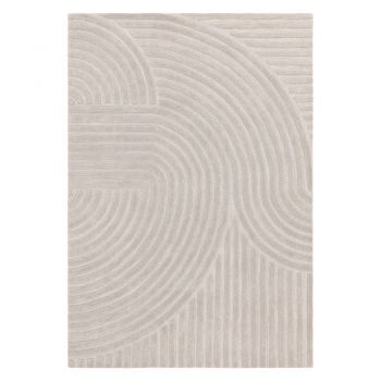 Covor gri deschis din lână 160x230 cm Hague – Asiatic Carpets