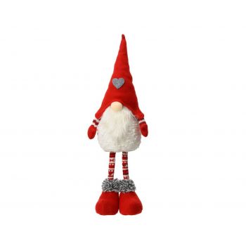 Decoratiune Gnome w red hat w heart, Decoris, 14x12x50 cm, poliester, multicolor ieftina