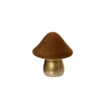 Decoratiune Mushroom, Decoris, 13x16x18.5 cm, teracota, maro ieftina