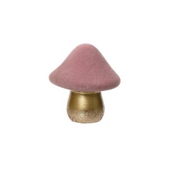 Decoratiune Mushroom, Decoris, 13x16x18.5 cm, teracota, roz ieftina