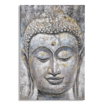 Tablou decorativ, Face Buddha Light -A, Mauro Ferretti, 80 x 120 cm, canvas imprimat si pictat/lemn de pin, multicolor la reducere