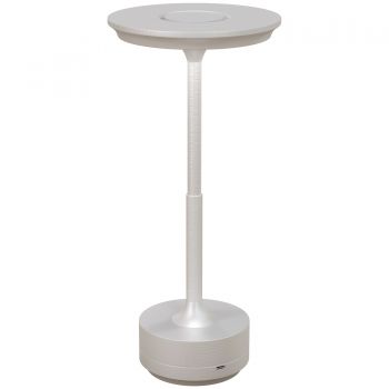 Lampă de masă Touch LED, lampă de noptieră fără fir cu baterie reîncărcabilă de 4000 mAh, 3 tonuri de lumină, Ø13x28,5cm argintiu HOMCOM | Aosom RO